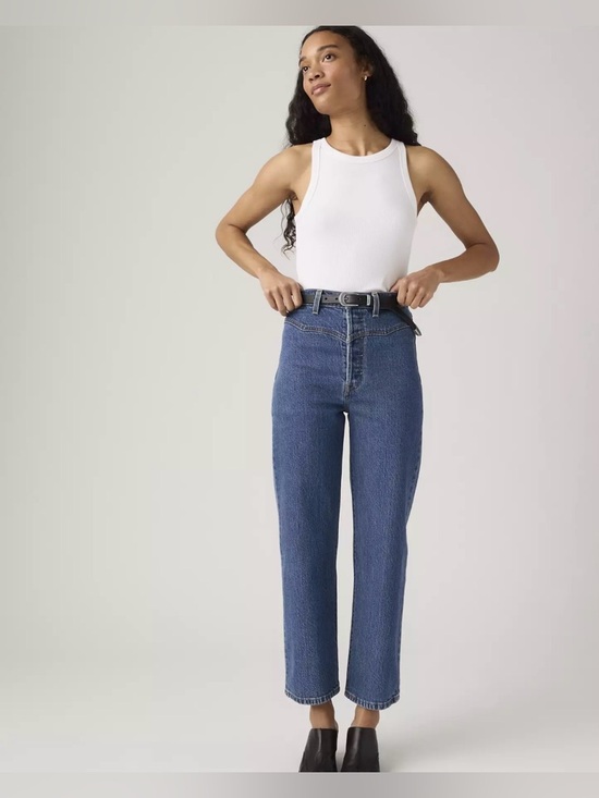Levi's Denim - LEVIS Ribcage Western Yoke Jeans Women's Size 29 x 27 Dark Wash 0049U0001